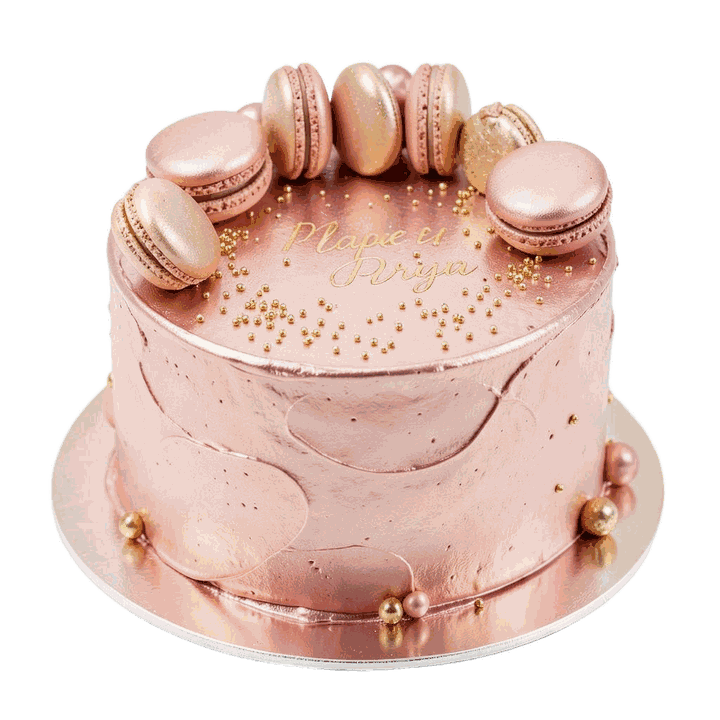 Rose Gold Theme cake by Wonder Women Bakes